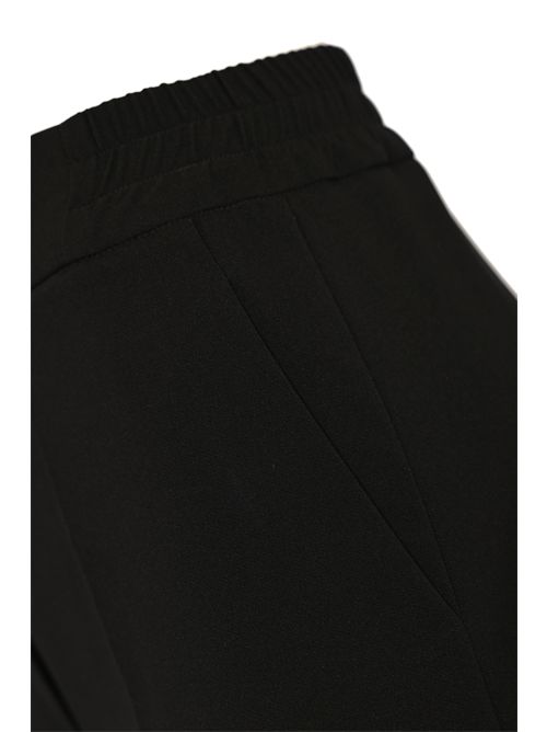 Pantalone largo in cady con risvolto Nero D. Exterior | 619142NERO
